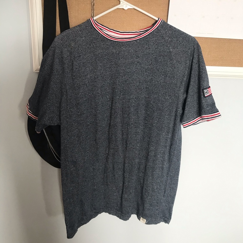 Navy/Grey Short-Sleeved T-Shirt